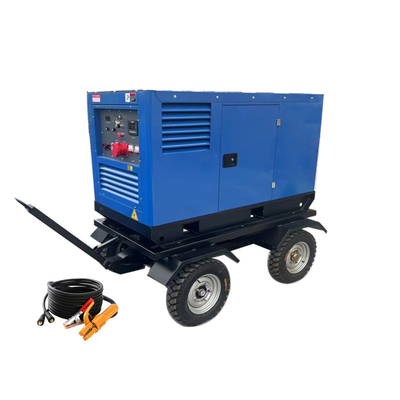 মোবাইল ট্রেলার 800A 400A 430A 500Amp ডিজেল ইঞ্জিন ওয়েল্ডিং মেশিন 2 x 2 জন ব্যক্তি ওয়েল্ডার জেনারেটর
